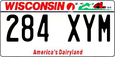 WI license plate 284XYM