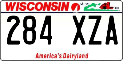 WI license plate 284XZA