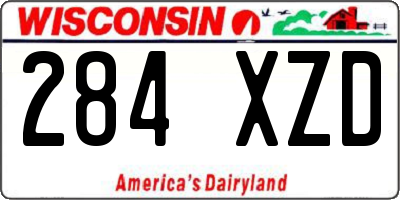 WI license plate 284XZD