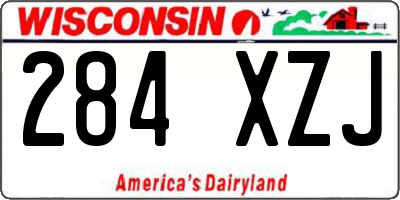WI license plate 284XZJ