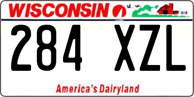 WI license plate 284XZL