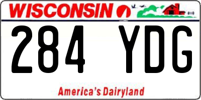 WI license plate 284YDG