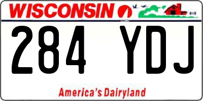WI license plate 284YDJ