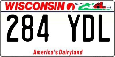 WI license plate 284YDL