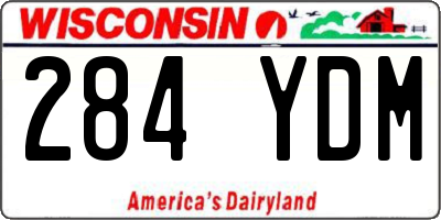 WI license plate 284YDM