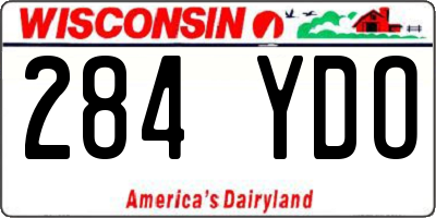 WI license plate 284YDO