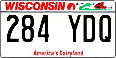 WI license plate 284YDQ