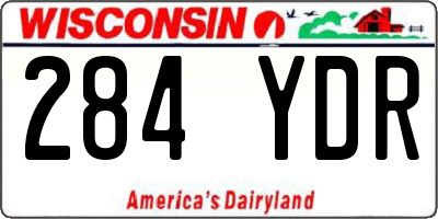 WI license plate 284YDR