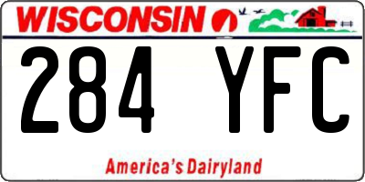 WI license plate 284YFC