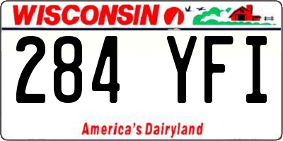 WI license plate 284YFI