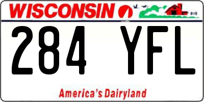 WI license plate 284YFL