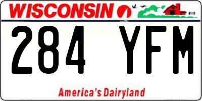 WI license plate 284YFM