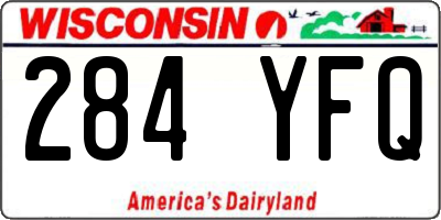 WI license plate 284YFQ