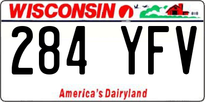 WI license plate 284YFV