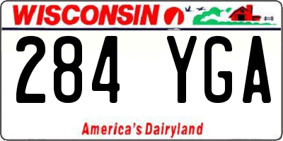 WI license plate 284YGA