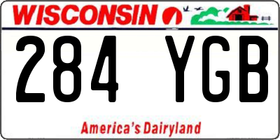 WI license plate 284YGB