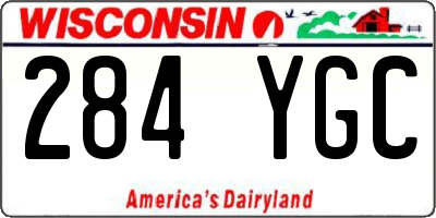 WI license plate 284YGC