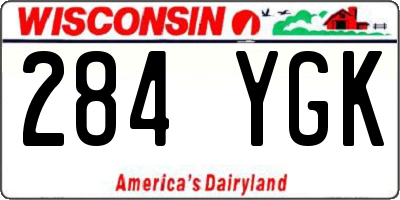 WI license plate 284YGK