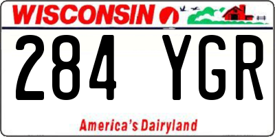 WI license plate 284YGR