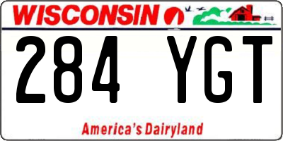 WI license plate 284YGT