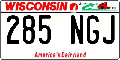 WI license plate 285NGJ