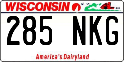 WI license plate 285NKG