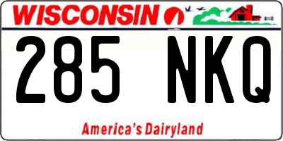 WI license plate 285NKQ