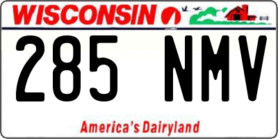 WI license plate 285NMV