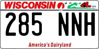 WI license plate 285NNH