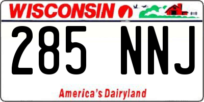WI license plate 285NNJ