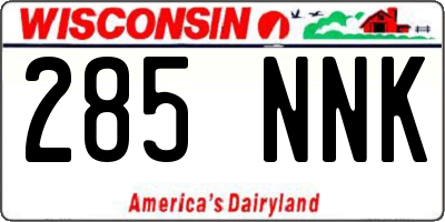 WI license plate 285NNK