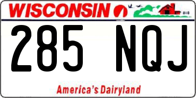 WI license plate 285NQJ