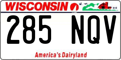 WI license plate 285NQV