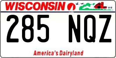 WI license plate 285NQZ