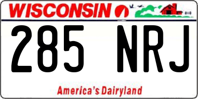 WI license plate 285NRJ