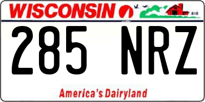 WI license plate 285NRZ
