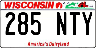 WI license plate 285NTY