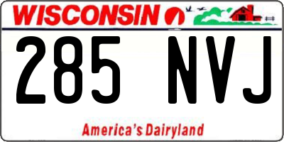 WI license plate 285NVJ