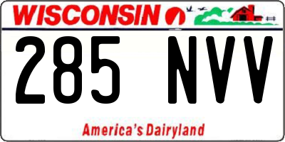 WI license plate 285NVV