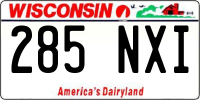WI license plate 285NXI