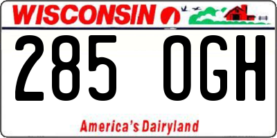 WI license plate 285OGH