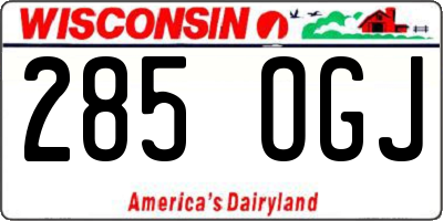 WI license plate 285OGJ
