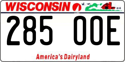 WI license plate 285OOE