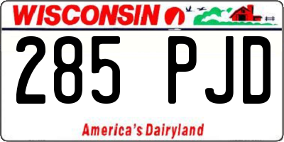 WI license plate 285PJD