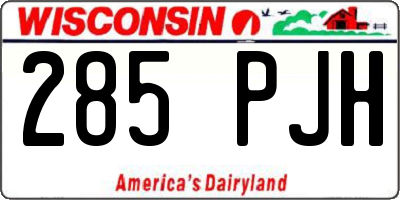 WI license plate 285PJH