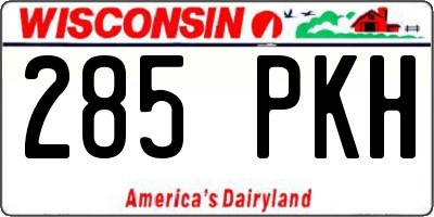 WI license plate 285PKH