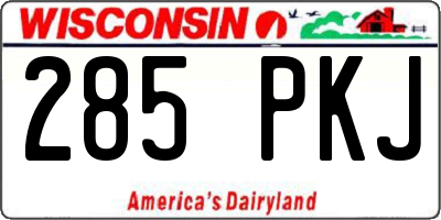 WI license plate 285PKJ