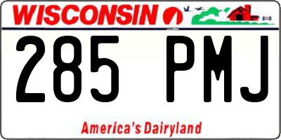 WI license plate 285PMJ