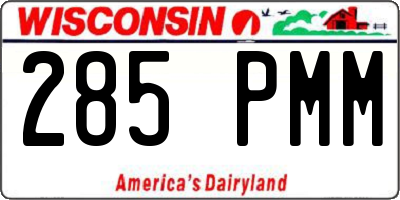 WI license plate 285PMM