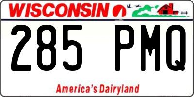 WI license plate 285PMQ